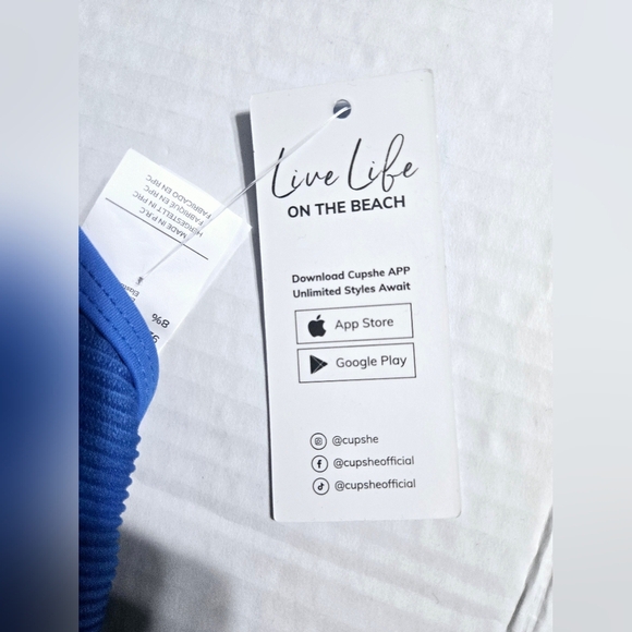 CUPSHE Bikini Set for Women Bathing Suit Mid Waist Cutout High Cut Spaghetti S - Picture 7 of 11